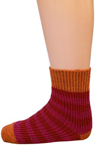 Striped Socks for Babies and Children, 100% Organic Wool