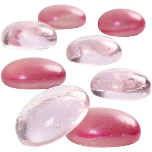 Glasdeko, D: 18-20 mm, Dicke 8 mm, pink, 370g - 5