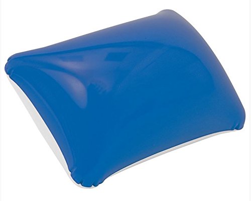 Preisvergleich Produktbild 2 x aufblasbares Kissen - verschiedene Farben - Camping / Urlaub / Reisen - platzsparend - Doppelpack (Blau)