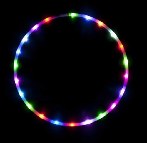 36" - 24 Color Changing LED Hula Hoop - Cotton Candy Rainbow by ElectricLifeStylz