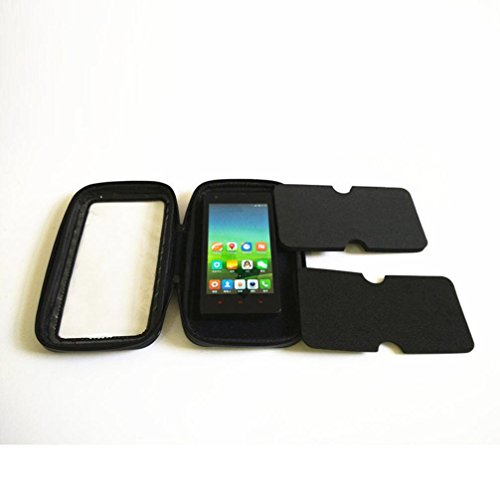 sunnymi Fahrrad Motorrad Universelle Wasserdichte Navigation Telefonständer, motorcycle Bicycle Phone Stand Lenkerhalter Halter Für Smartphone (Berührungsempfindlicher Bildschirm, Schwarz)