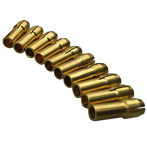 Messing Collet Mini Bohrer Spannfutter Inklusive 0,5 / 0,8 / 1,0 / 1,6 / 1,8 / 2,0 / 2,2 / 2,4 / 3,0 / 3,2mm für Rotary Tools Zubehör 11pcs / Lot - 2