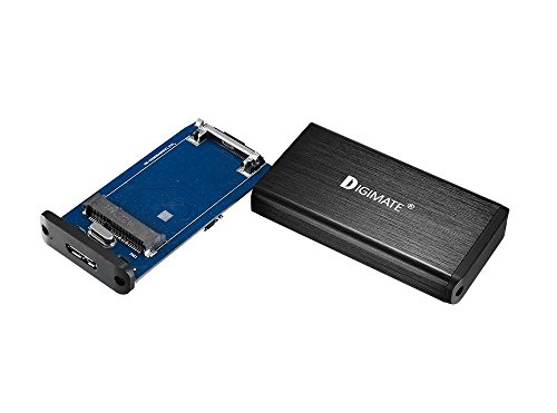 Digimate® mSATA USB 3.0 SSD Festplattengehäuse | USB 3.0 High Speed Datentransfer / Für mSATA SSD (2.0″ und 1.0″ | Ausgelegt für optimale Kühlung | Optik Aluminium gebürstet in schwarz | PC / Notebook / Mac - 6