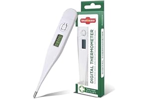 TREA & EASE Treat and Ease Digital Oral Underarm Temperature Reader LCD Display Thermometer