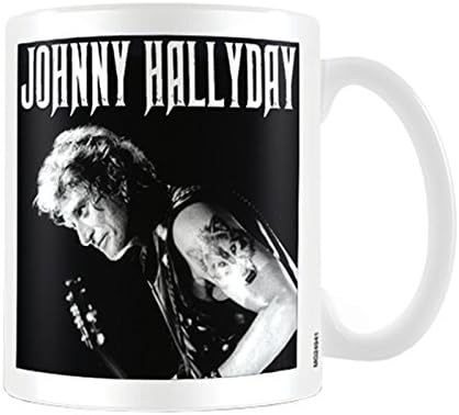 Johnny Hallyday Mug Lone Wolf Logo Official White One Size