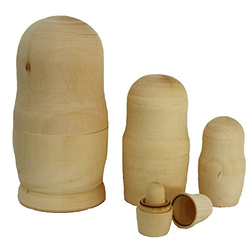 Preisvergleich Produktbild Matroschka, Babuschka, Steckpuppe Rohling 5-tlg. 16cm
