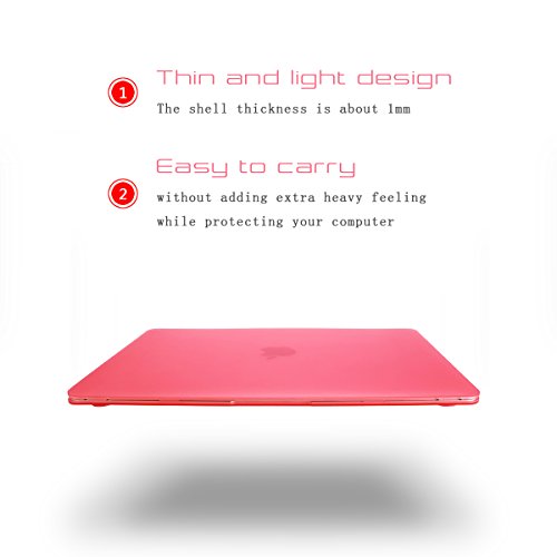 Elegantes und leichtes Cover Ultra Dünn Schutz Hülle Case Cover Schutzabdeckung Hardcase Notebook Hülle Hartschale Etui für Apple Macbook Air 11.6 Zoll(Modellnummer:A1370/A1465) in pink - 2
