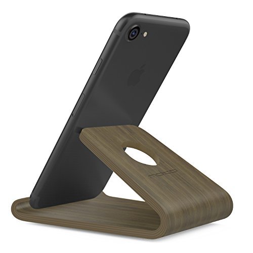 MoKo Smartphone Soporte Universal - Portátil Cell Phone Stand Holder De Madera Wood para iPhone 11 Pro MAX, iPhone 11 Pro, iPhone 11, Galaxy Note 10 Plus 6.8