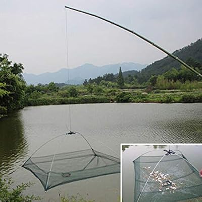 CHEZWU Filet De Pêche Pliable Rétractable Automatique De Crabe Appâts Moulé Piège à Mailles pour Cager Carrelet Bourriche Poisson