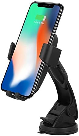 Fast Wireless Car Charger, iPhone 8/8 Plus/ X Wireless Fast Charger, 360° Degree Rotating Qi Wireless Charging Car Mount Air Phone Holder for Samsung Galaxy Note 8/ S8/ S8+/ S7/ S6 Edge+/ Note 5, Black