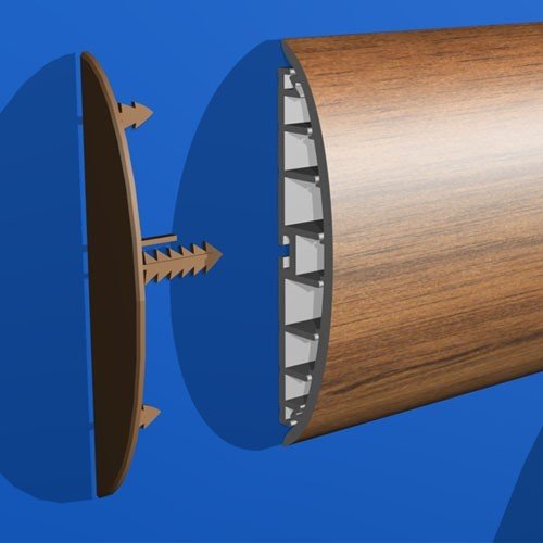 Leitungsführungskanal Kabelkanal selbstklebend, 74mm, PVC, Eiche G3, 2m - 5