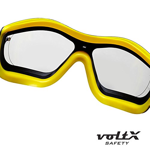voltX DEFENDER Kompact Belüftet Schutzbrille, KLAR CE EN166FT zertifiziert, Anti-Beschlag Beschichtung. - 3