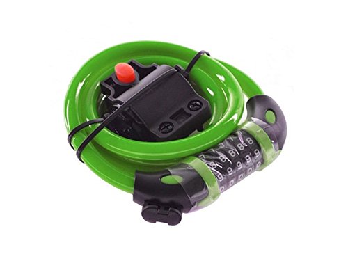 ATTOUPAN Fahrrad Lock Five-Digit Lock Sicherheit Kabel Lock Für Fahrrad draußen (grün)