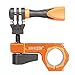 Price comparison product image iSHOXS BullBar 3D 23, CNC-milled GoPro Mount; body and 3D ball system made of high-strength 6061 aluminum, clamping range 19-23 mm, super-strong grip due to 2-component inlay - orange