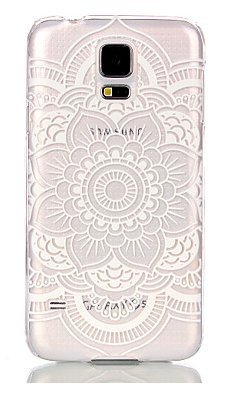 Novago Samsung Galaxy S5 , S5 Neo, S5 New NOVAGO Coque gel souple avec impression fantaisie (Rosace blanche)