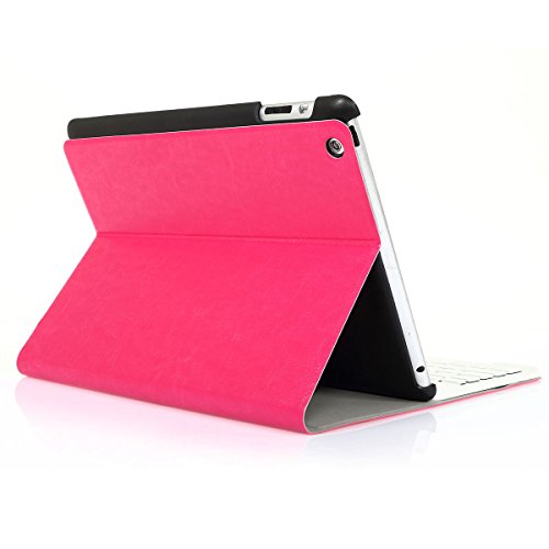 iPad 2 3 4 Deutsche Bluetooth Tastatur,CoastaCloud Ultra-Thin QWERTZ Deutsche Bluetooth Tastatur Keyboard Case für Apple iPad 2 (A1395 A1396 A1397) ; iPad 3 (A1416 A1430 A1403); iPad 4 (A1458 A1459 A1460)Rosa - 5