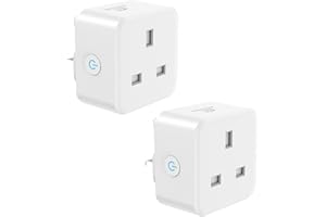 EIGHTREE Smart Plug with 𝗘𝗻𝗲𝗿𝗴𝘆 𝗠𝗼𝗻𝗶𝘁𝗼𝗿𝗶𝗻𝗴, 13A Smart Plugs that Work with Alexa, Google Home, SmartThings, Wireless Remote Control Timer Plug, 2.4 GHz Wi-Fi Only
