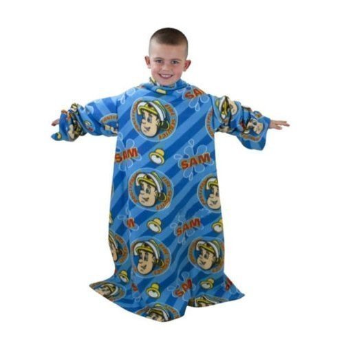 Kids/Childrens Fireman Sam Sleeved Fleece Snuggle Blanket (90cmx120cm) (Blue)