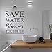 Produktbild Yyoutop Sparen Sie Wasser Dusche zusammen zitieren Vinyl Wandbilder Badezimmer Innendekoration abnehmbare Dusche Stil Schriftzug Wall rs 42x65cm