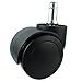 Produktbild Stuhl Caster 50mm Ersatzteil Möbel Heavy Duty Polyurethan (PU) Räder - Set von 5 - Schwarz