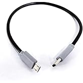 كابل Coverzone Type-C إلى Micro USB، كابل USB Type C - Micro B OTG من ذكر إلى ذكر لنقل بيانات الشحن، كابل 30 سم (