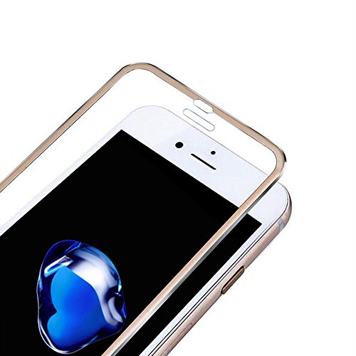 iPhone 7 Panzerglas, VIUME 9H Hartglas Schutzfolie HD Displayschutzfolie Panzerglasfolie Handy Schutzglas Glasfolie Schutzfolie Panzerfolie Glas 3D touch kompatibel 4.7" (Metall Gold )