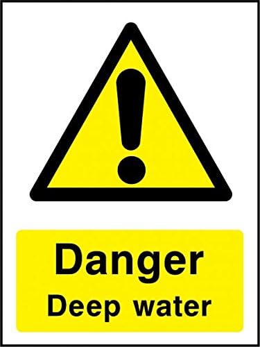 Sign Time | Danger deep water sign (Corrugated Plastic) | Agricultural | safety signage | Farming | UK Made