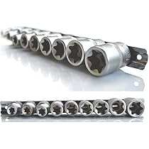 9-teiliges Steckschlüssel-Set | 1/2" Antrieb | 10–24 Mm | Aus Chrom-Vanadium | In Metallkassette