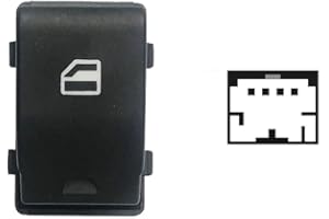 PROPOSTEONLINE Interruttore Alzacristalli realizzato per VOLKSWAGEN FOX dal 2005 in poi anteriore Destro interr. B/N 5Z095985632105