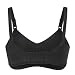 La Isla Women's Lace Full Figure Wire Free Nursing Breastfeeding Maternity Bra Black 36 F