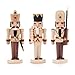 Produktbild Mini-Nussknacker Sortiment mit 3 Figuren, natur von DREGENO SEIFFEN 8 cm – Original erzgebirgische Handarbeit, stimmungsvolle Weihnachts-Dekoration