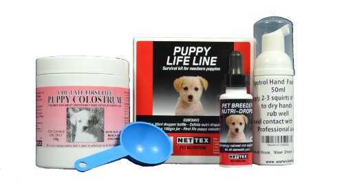 Net-Tex-Puppy-Life-Pack-colostrum-Nutridrops-50ml-Byotrol-Hand-Sanitiser-Foam-Set