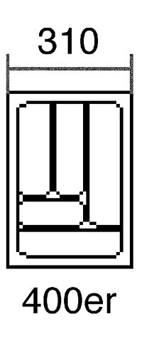 Naber Besteckeinsatz 5, 310 x 480 mm. Schrankbreite 400 - 2