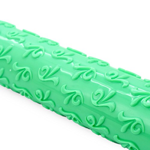 joyliveCY Florales Muster geprägte Nudelholz Kuchen Paste Gum Sugarcraft Dekoration Werkzeug - 2