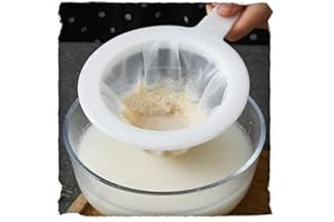 ORIENTAL RIVERKIT Filtre à Tamis Fin, Tamis De Cuisine à Mailles Fines, Passoire Mailles Avecpoignée, 100/200/400 Mailles, Pour Filtrage Du Jus, Lait, Café (100 Mailles)