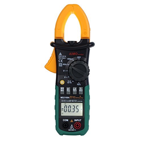 MS2108A Auto Range Digital Clamp Meter 400 AC DC Current Hz Tester by Aimo