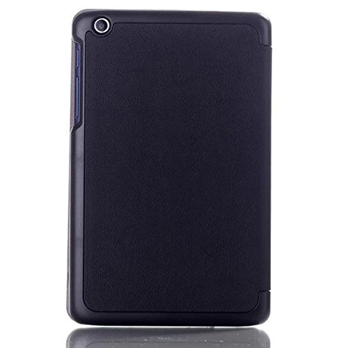 Lenovo A8-50 Hülle, PU Ledertasche Flip Case Smart Cover und Back Hülle für Lenovo A8-50 / A5500 (8“ Zoll) Tasche Leder Etui Schutzhülle mit Standfunktion + Displayschutzfolien und Stylus,Schwarz - 4
