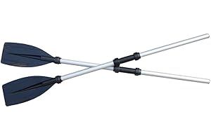 Takezuaa 2 Pieces Kayak Paddles, Pair of Detachable Boat Oars Lightweight Aluminum Alloy Ribbed Blade Boat Paddleboard for Kayaking Boating Canoeing Surfing Outdoor Water Sports