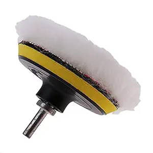 DIY Crafts 3 Car & Motorbike Care High Gross Wax Polishing Buffing Pad Kit Car Polishing Buffer Set with Drill Adapter for M10 Connector Drill Accessories for Fix Complete Set (1 Kit, 4 Pcs Kit)