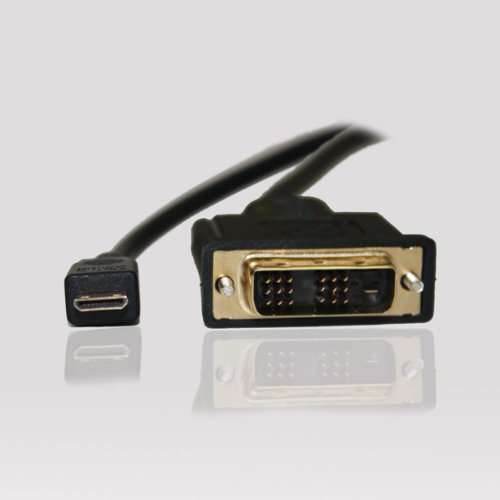 BIGtec 1m mini HDMI / DVI Kabel vergoldet – mini HDMI C Stecker auf DVI-D Stecker vergoldete Stecker und Pins Kabel doppelt geschirmt - 2