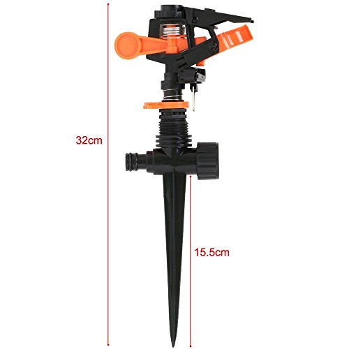 Yahee 6er Set Impulsregner Rasensprenger Impuls-Rasensprenger 32 cm mit Erdspieß - 6