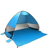 ☀Mayor capacidad y excelente ventilación: cubierta del rompevientos tienda de campaña refugio: 200cm x165cm x 130cm, para 3 adultos o 5 niños. Tres ventanas de malla extra fina aceleran la circulación de aire, ideal para ventilación y contra mosquitos.