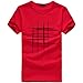 Produktbild DAY.LIN T Shirts Männer Herren Männer Druck Tees Shirt Kurzarm T Shirt Bluse Herrenmode Print T-Shirt (Rot 2, EUM/L)