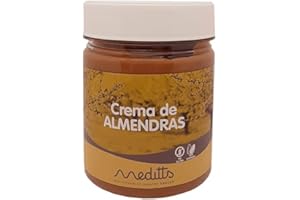 Meditts - Crema de Almendras Naturales 750 gr | Mantequilla de Almendras 100% Natural | Sin Azúcar Añadido | Apta para Dieta Keto, Vegana y Vegetariana | Sin Conservantes ni Aditivos