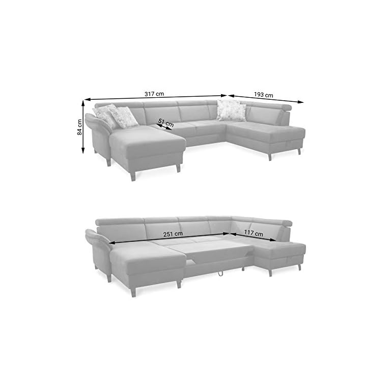 Cavadore Wohnlandschaft Ammerland mit Federkern, Schlafsofa mit