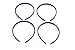 GIZZY® Ladies, Girls, Set of Four Royal Blue Satin Head Bands.