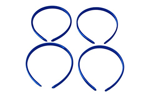 GIZZY® Ladies, Girls, Set of Four Royal Blue Satin Head Bands.