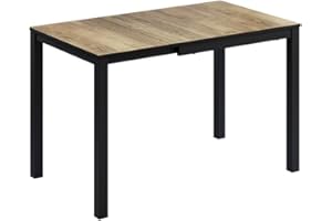 Vicco Tavolo da pranzo Granny, Rovere rustico/antracite, 120 x 70 cm Estensibile