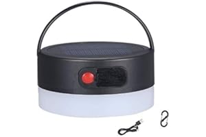 CaaWoo lanterna solare da campeggio Ultra Luminoso LED Portatile Tenda Luce, Lampade da Campeggio ricaricabile per Emergenza Escursione Pesca Trekking.