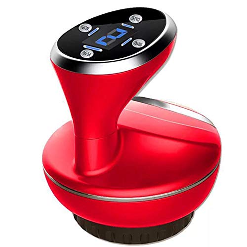 Preisvergleich Produktbild Elektrische Schröpfen Saug Kratzen Massagegerät Stimulieren Akupunkturpunkte Entgiftung Massage-Tool Magnetische Welle Physiotherapie Lade Version (1 Satz),Red